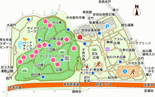 砧公園MAP